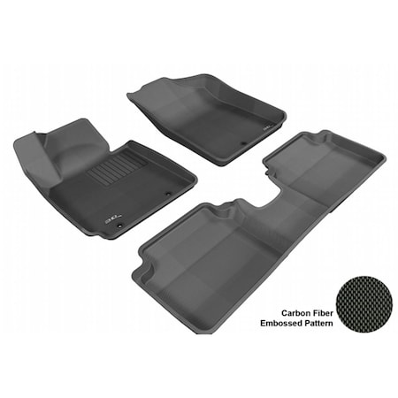 3D Maxpider HYUNDAI VELOSTER 2012-2013 KAGU BLACK R1 R2 US ONLY Floor Mat L1HY02401509